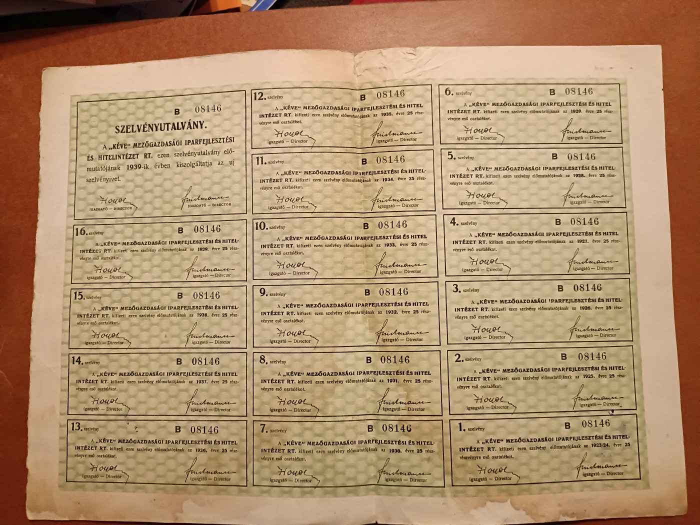 Részvény 12500 koronáról 'Kéve" - Image 2