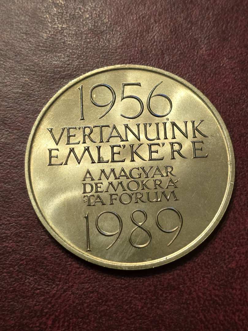 1956 vértanúink emlékére MDF 1989 érem